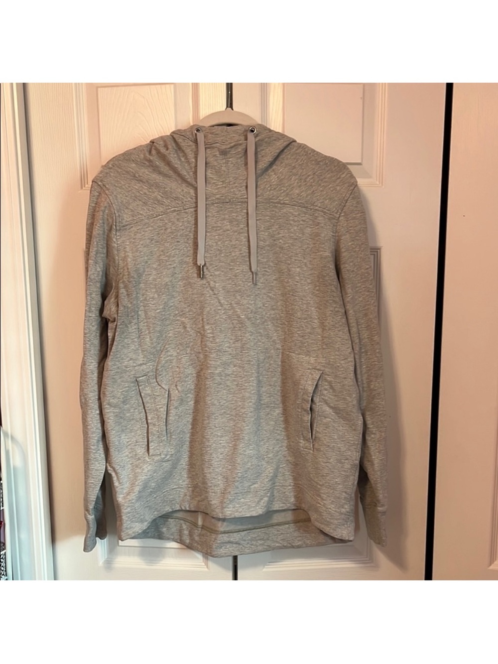 Lululemon Light Gray Hooded Pullover Sweatshirt